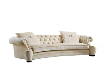 CHESTER - Tufted curved fabric sofa by Siwa Soft Style - view 3